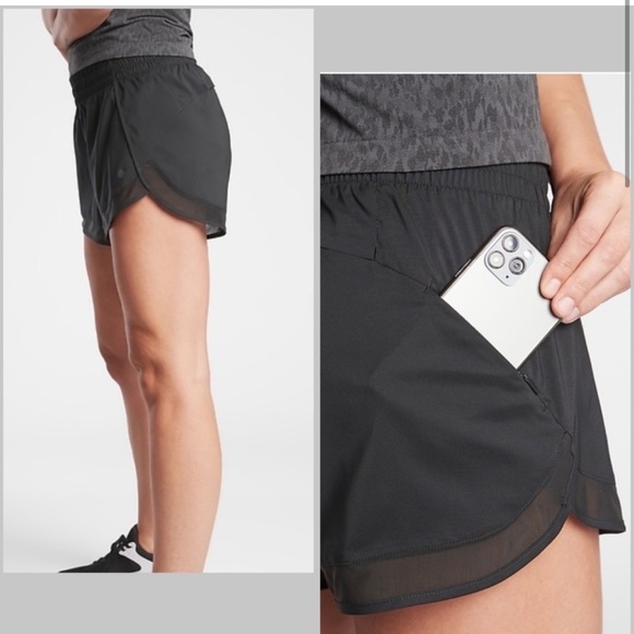 ATHLETA Printed Mesh Racer Run Short Blue Python 4" xx. - Picture 1 of 16